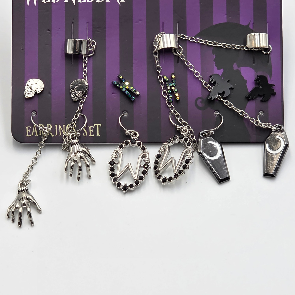 Wednesday Icon Cuff Earring Set of 6 pairs New
